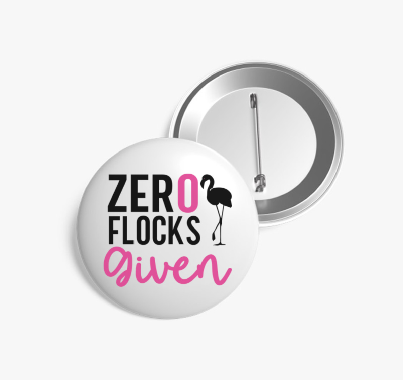 Flamingo zero flocks kitűző