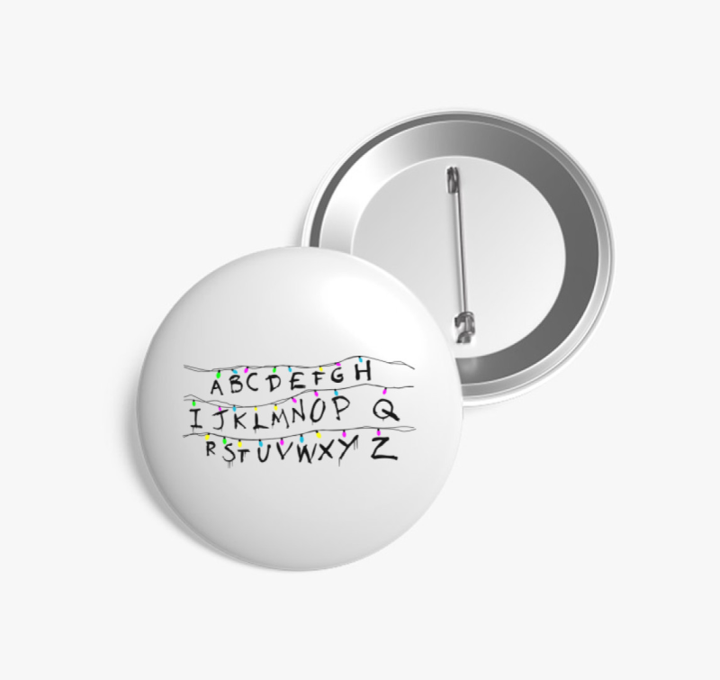 Stranger things lights kitűző