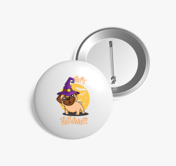 Halloween mopsz kitű