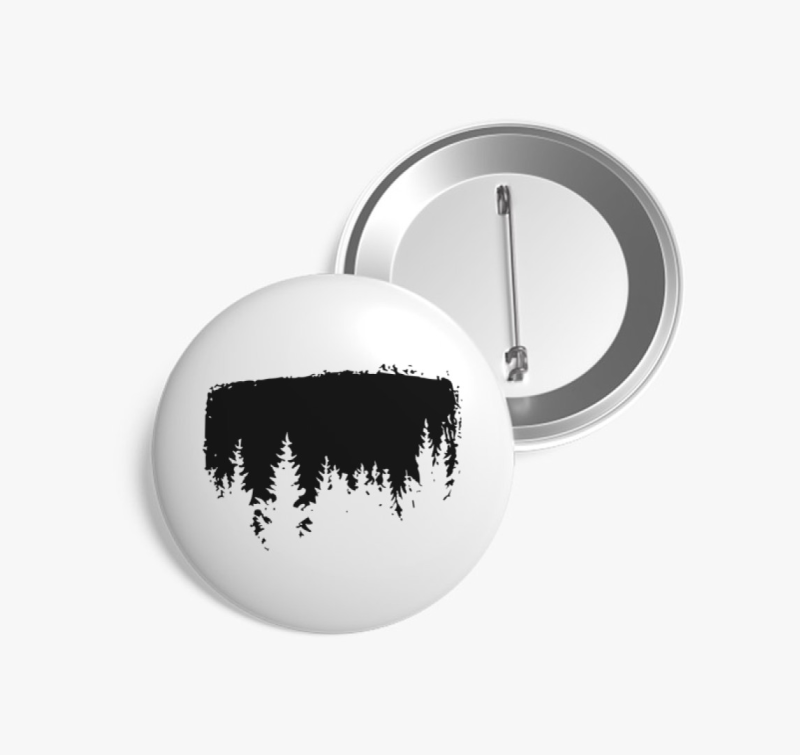 Erdő sziluett kitűző