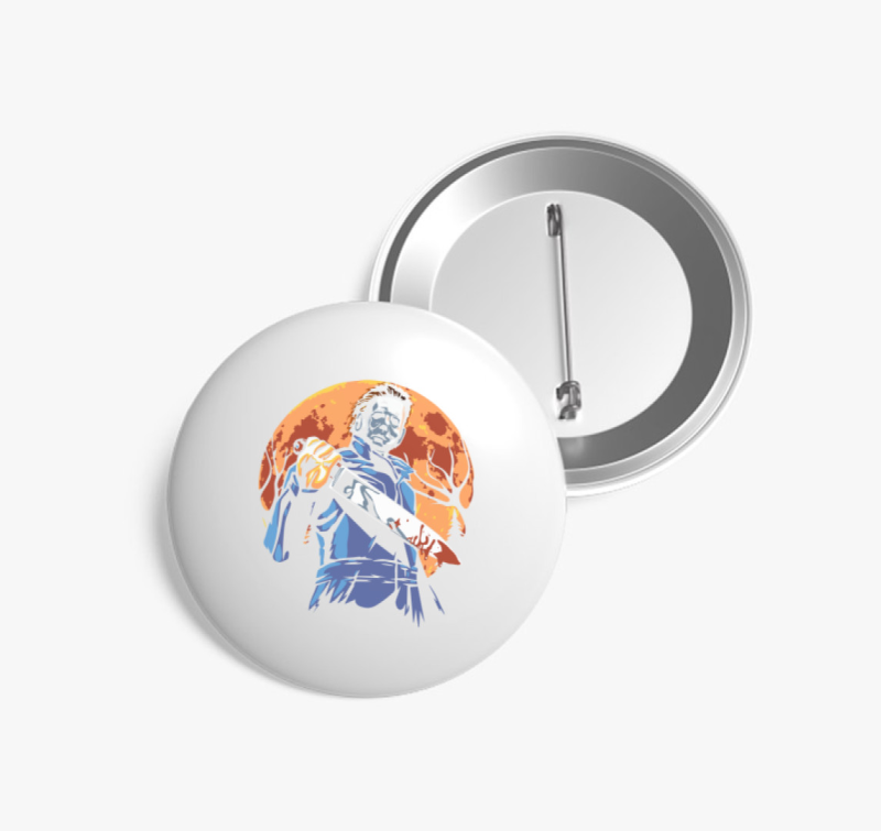 Michael Myers sziluett kitűző