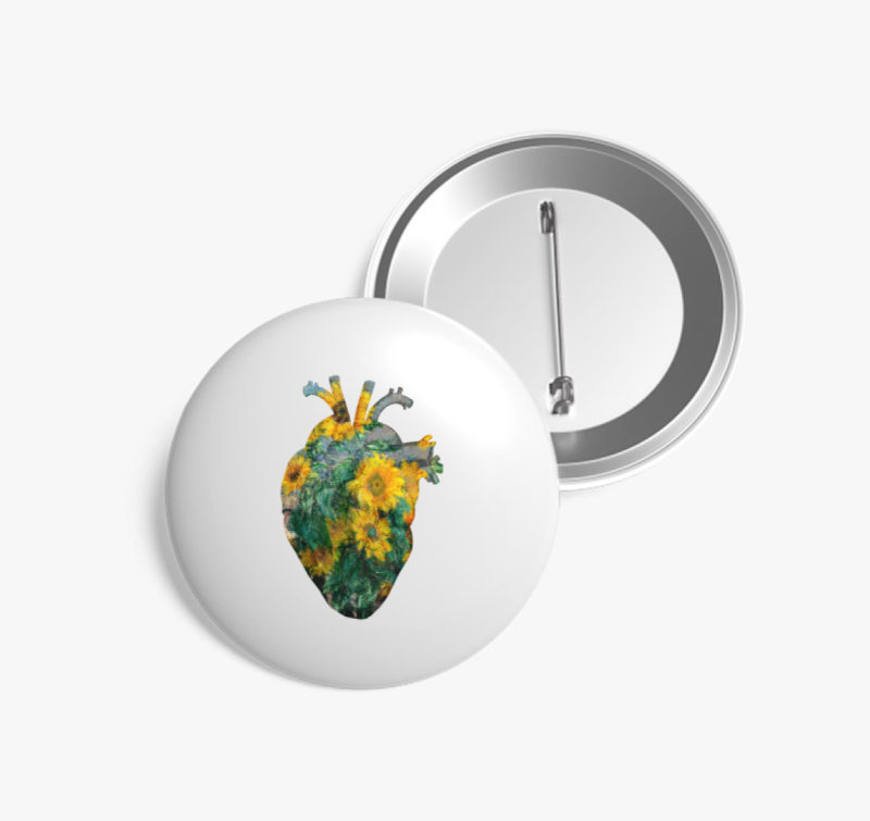 Monet anatomy heart kitűző