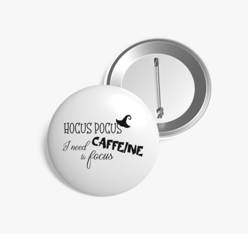 Hocus pocus caffeine kitűző