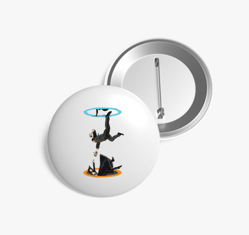 Portal 2 portals kitűző