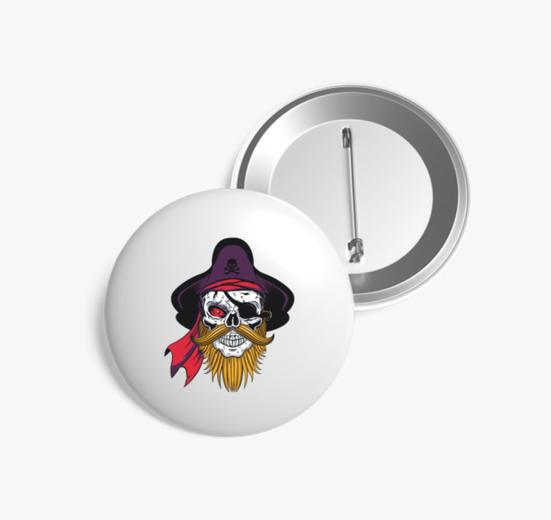 Pirate skull 6 kitűző