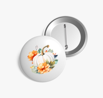 Floral white pumpkin