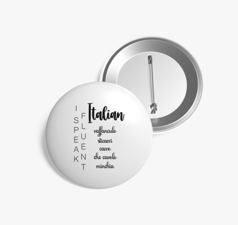 Fluent Italian kitűző