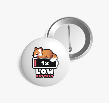 Low Battery kitűző