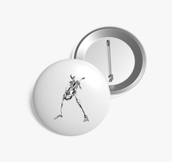 Skeleton metal kitűz