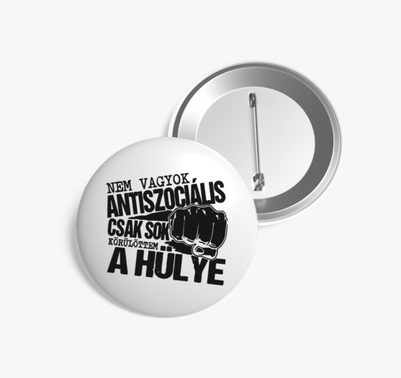 Nem vagyok antiszociális kitűző