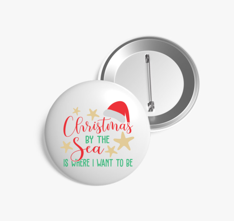 Xmas by the sea kitűző
