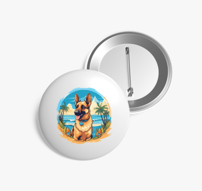 Németjuhász pálmafás kitűző