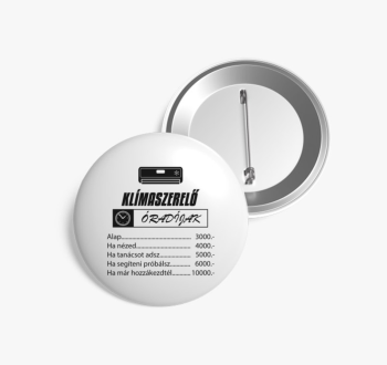 Klímaszerelő kitűző