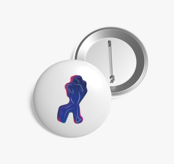 Futó női alakos kitű