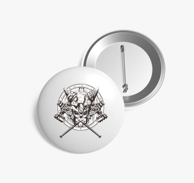 Viking koponyás kitűző