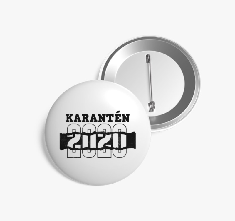 Karantén 2020 kitűző