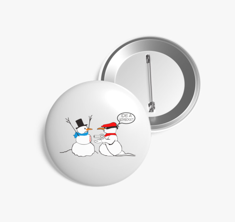 Rabló hóember kitűző