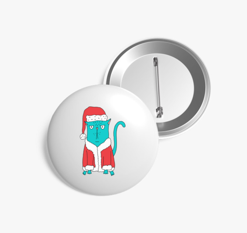 Mikulás Macska kitűző