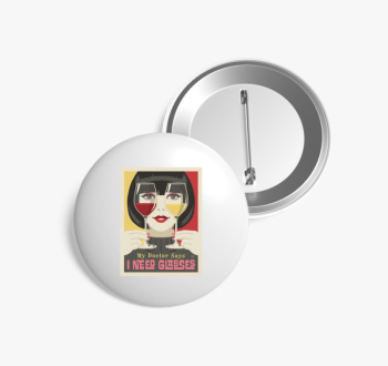 Szemüveges kitűző-ki...