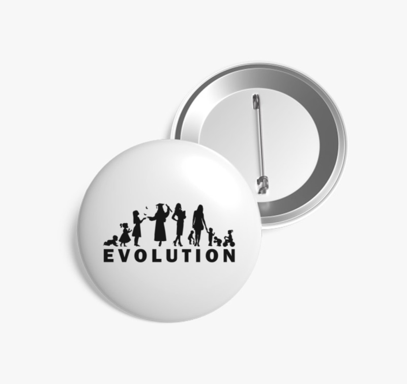 Evolúciós kitűző-női verzió