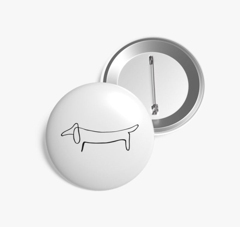 Tacskó egyvonalas rajz kitűző