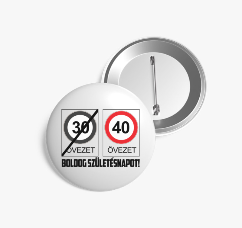 Születésnapi övezet kitűző