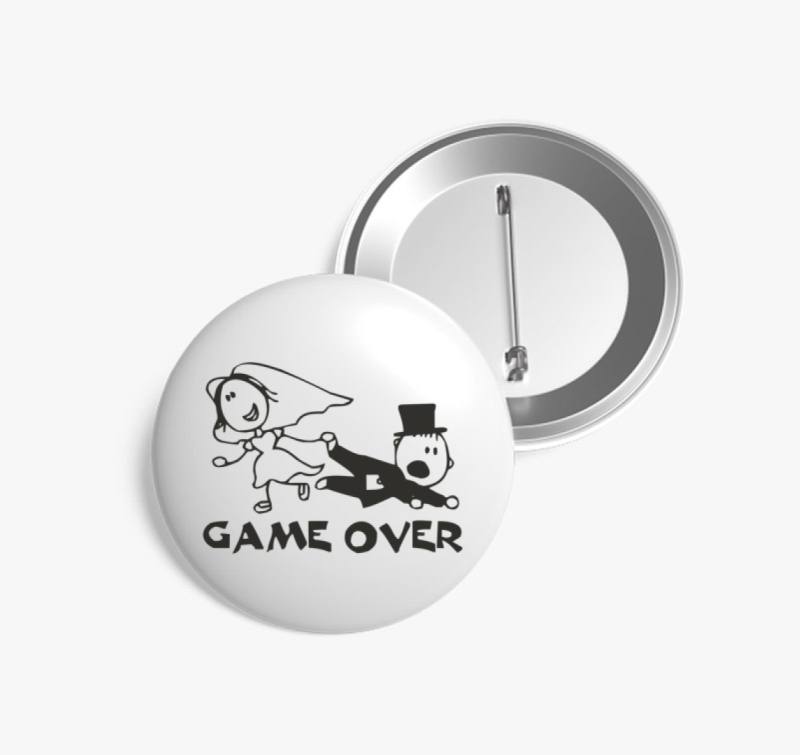 Game Over kitűző (női/férfi változatban!)