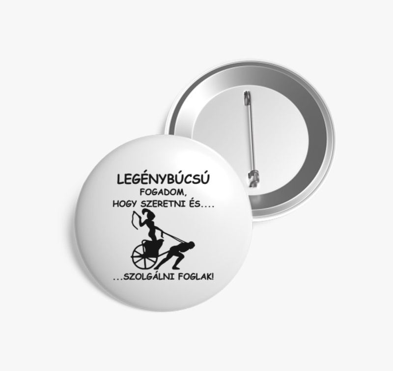 Legénybúcsús kitűző