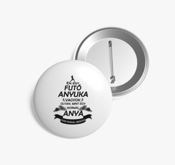 Futó anyuka kitűző