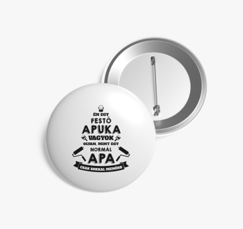 Festő apuka kitűző