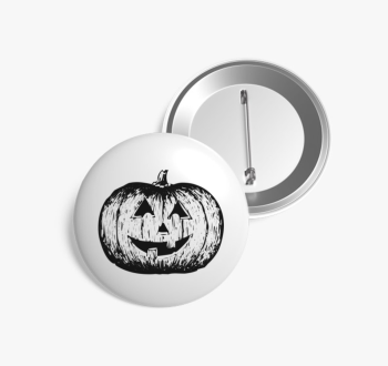 Halloween tökös kitű