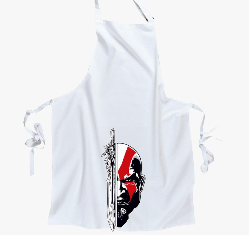 God of war Kratos face and sword kötény