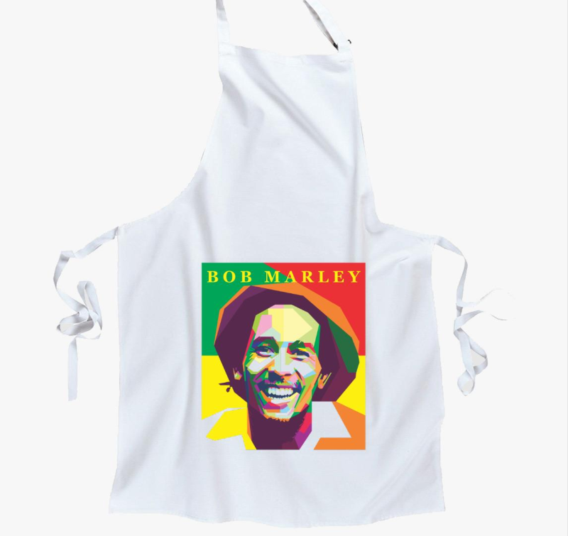 Bob Marley színes portré kötény