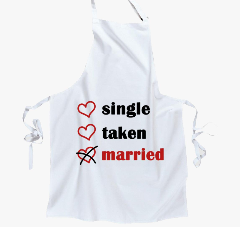 Single Taken Married kötény