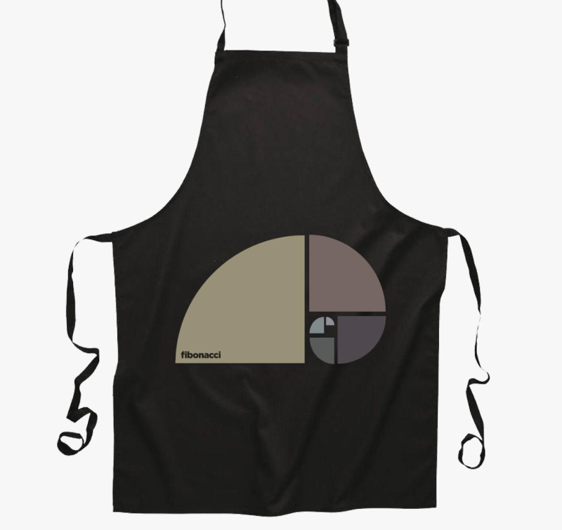 Fibonacci aranymetszés design kötény