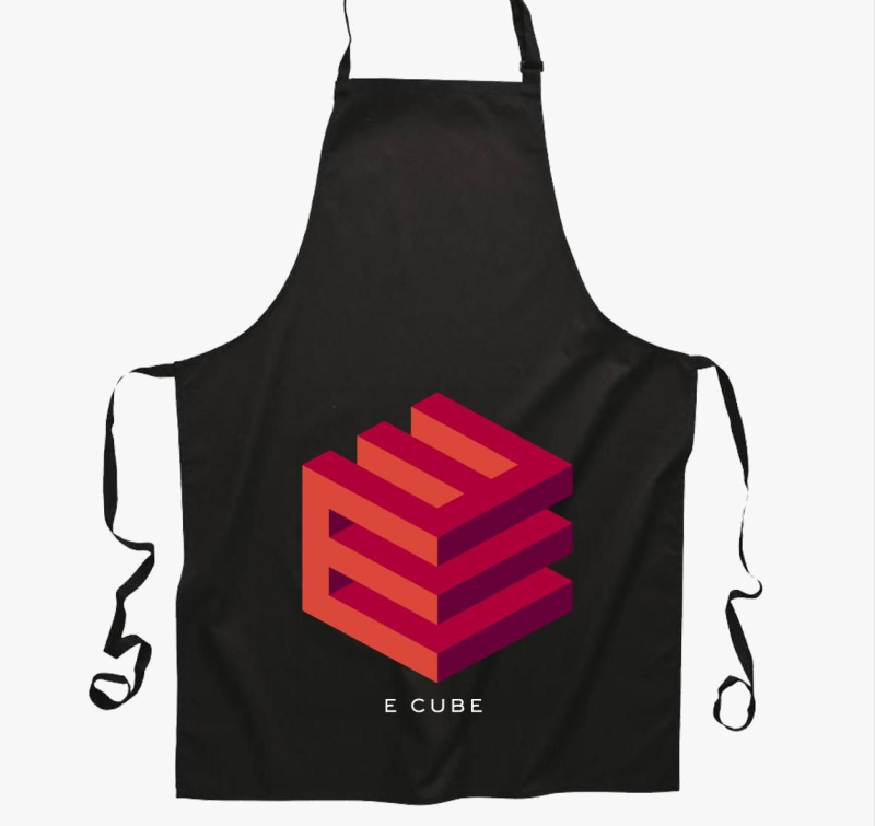 E cube kocka design kötény