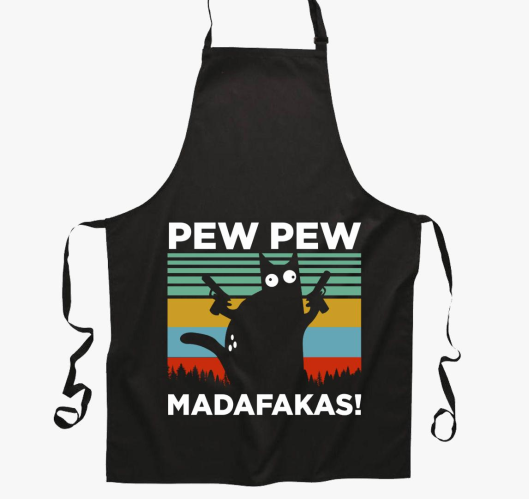 Macska Pew Pew vicces kötény