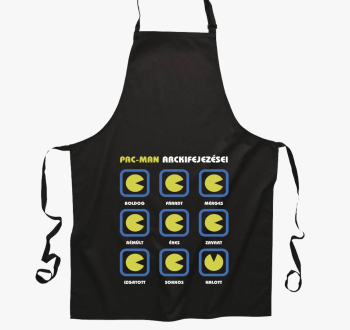 Pack man arckifejezései vicces kötény