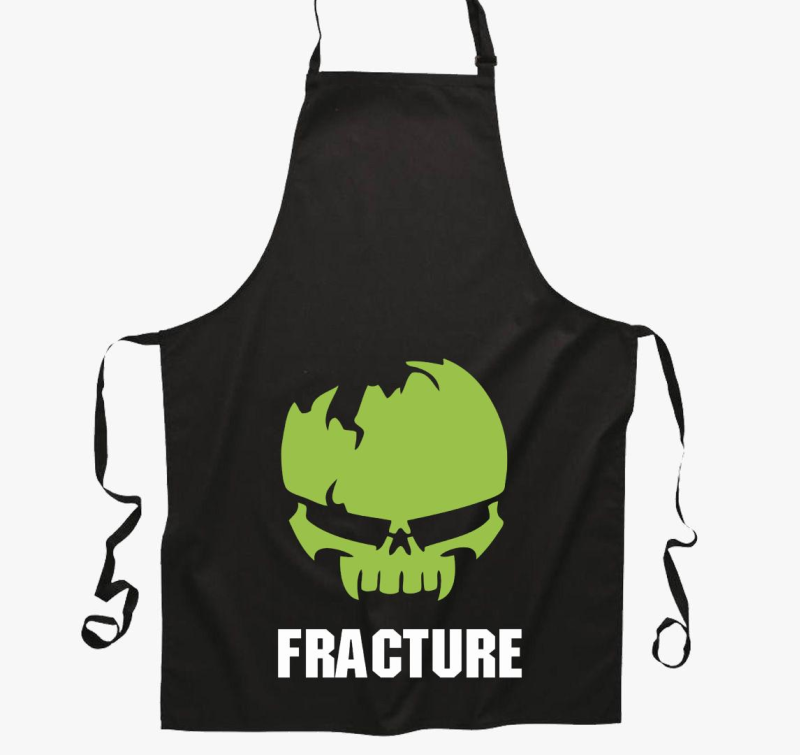 Koponya emblémás kötény