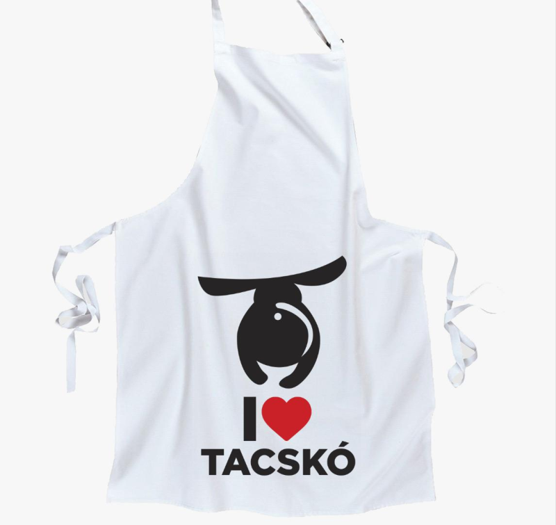 I love Tacskó design divat kötény