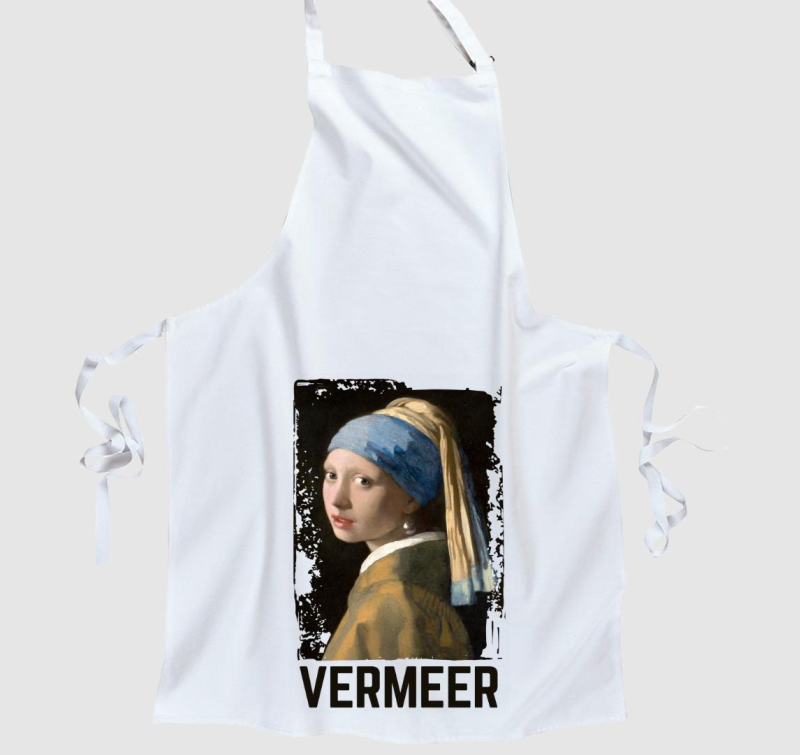Vermeer Lány gyöngy fülbevalóval kötény