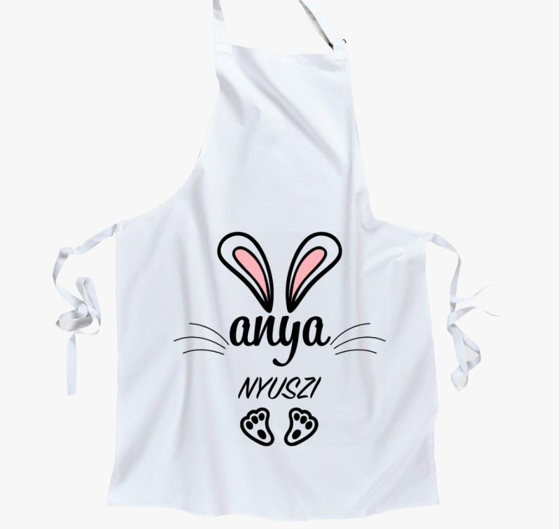 Nyuszicsalád anya nyuszi kötény