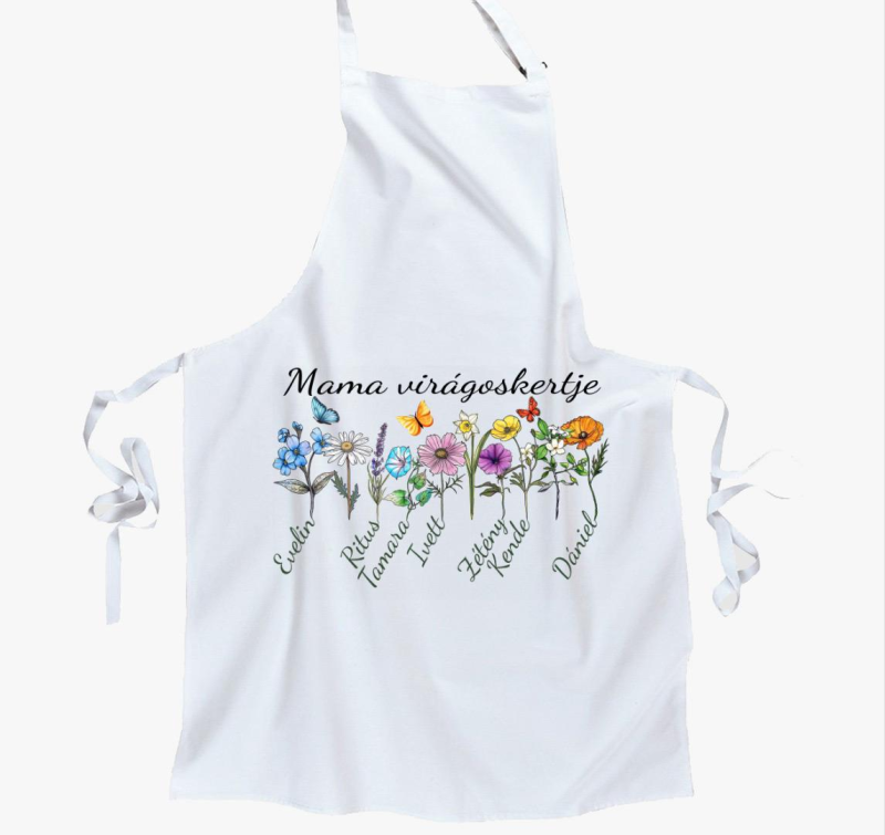 Mama virágoskertje kötény