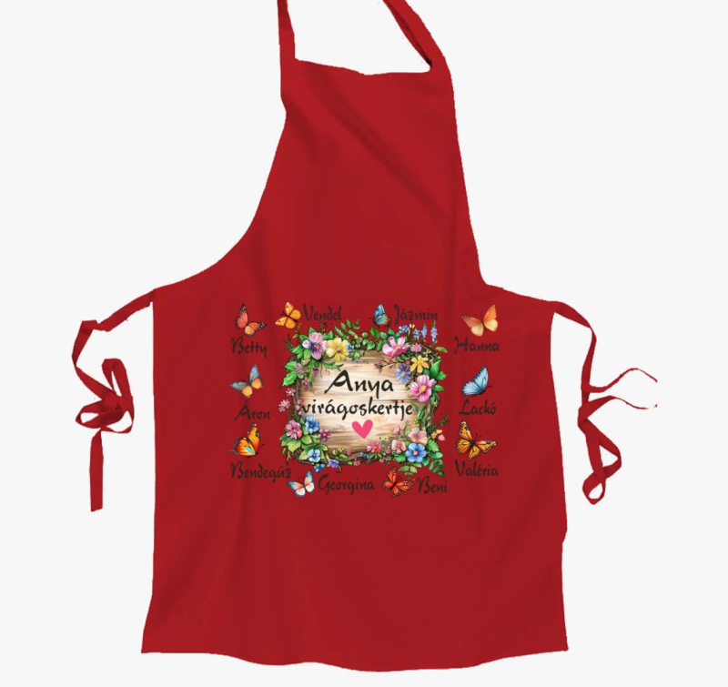 Anya virágoskertje sok kis lepke kötény