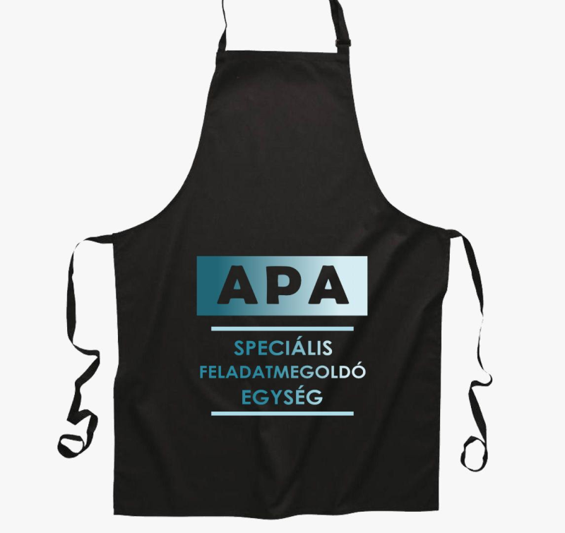 Apa speciális feladatmegoldó egység kötény