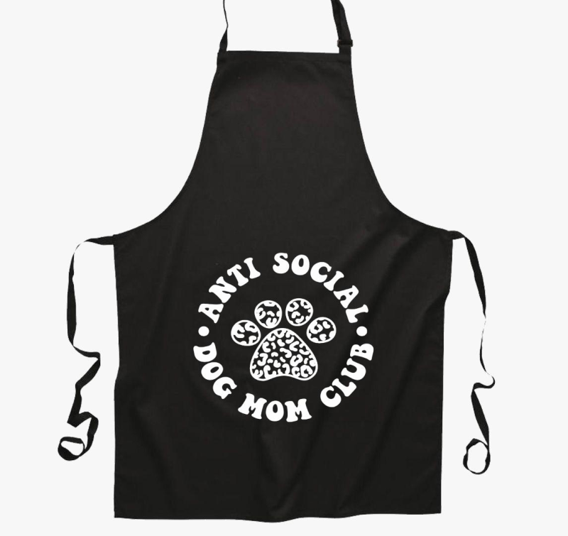 Anti social dog mom club kötény