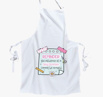 Teacher reminder influence kötény