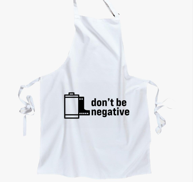 Don't be negative fekete mintás kötény