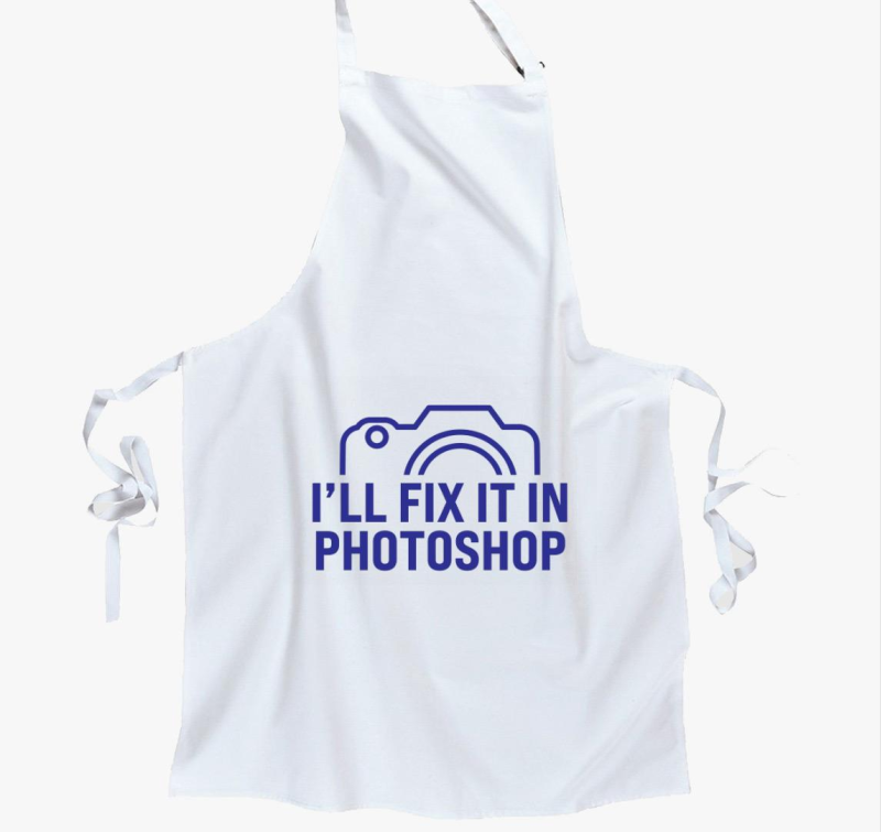 I'll fix it in Photoshop kék mintás kötény