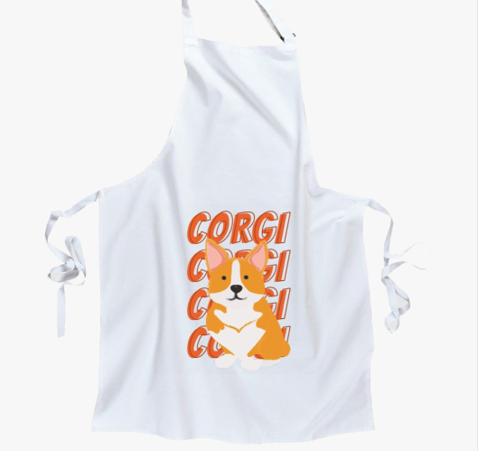 Corgi mintás kötény